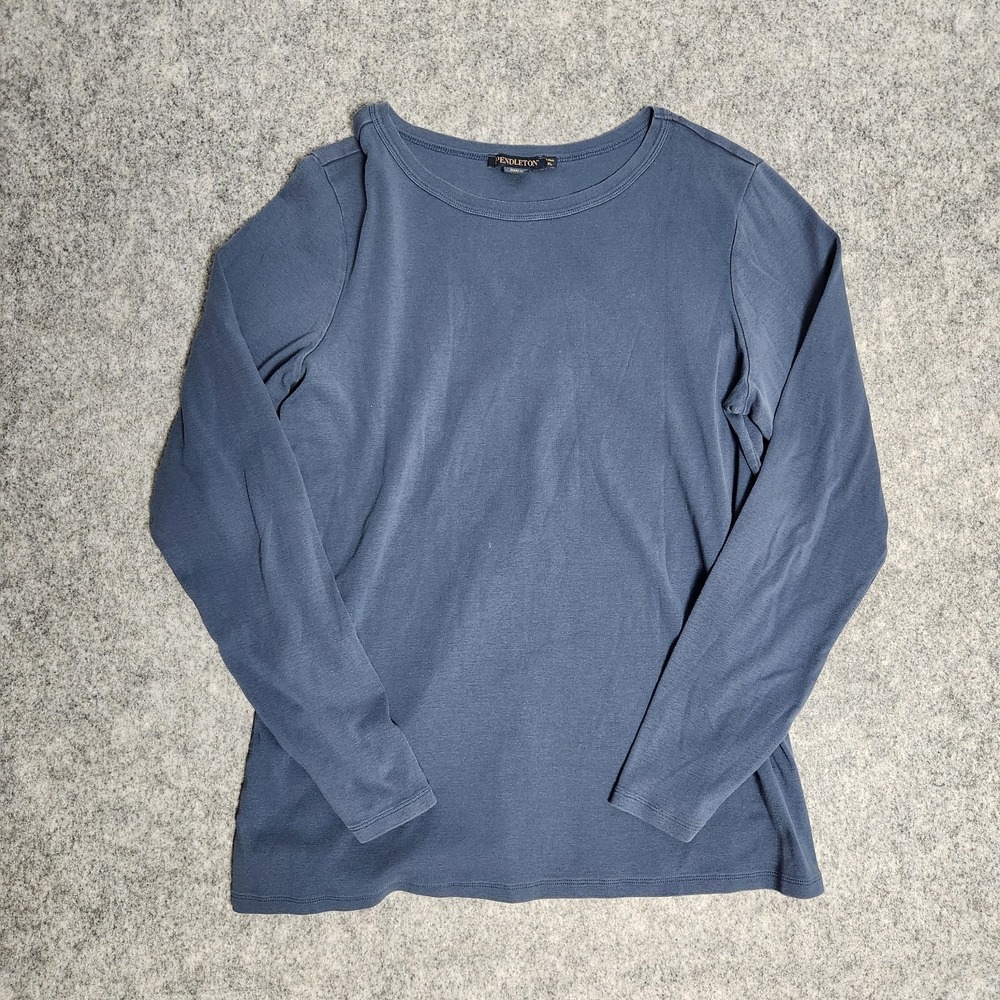 Pendleton Scoop Neck Sweatshirt Men XL Tall Blue Long Sleeve Pullover Slim Fit